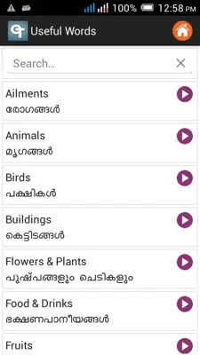 Malayalam Dictionary android App screenshot 6