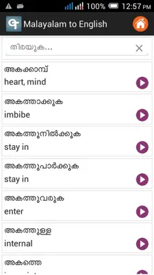 Malayalam Dictionary android App screenshot 8